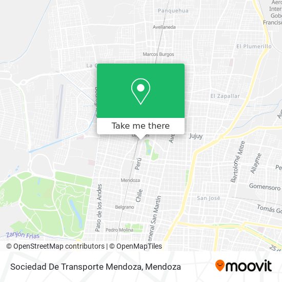 Sociedad De Transporte Mendoza map