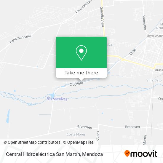 Central Hidroeléctrica San Martín map