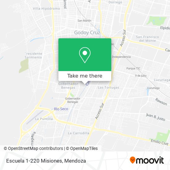 Escuela 1-220 Misiones map