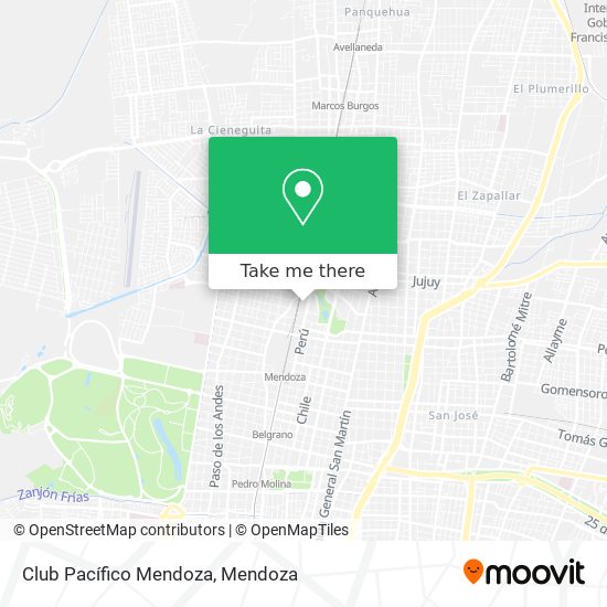 Mapa de Club Pacífico Mendoza