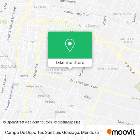 Campo De Deportes San Luis Gonzaga map