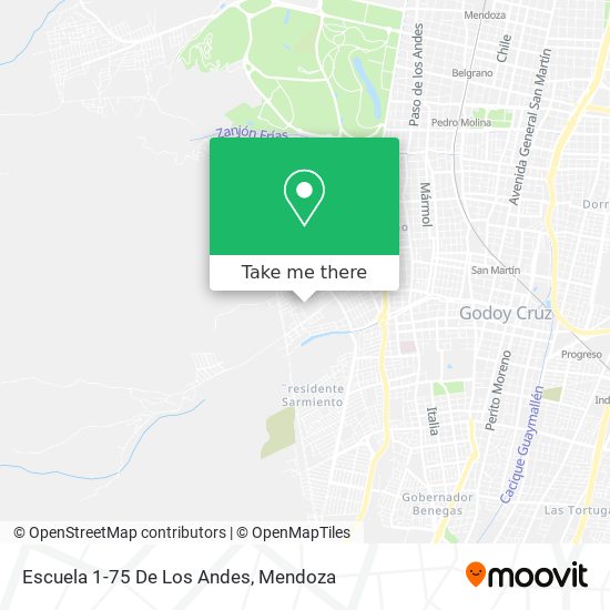Escuela 1-75 De Los Andes map