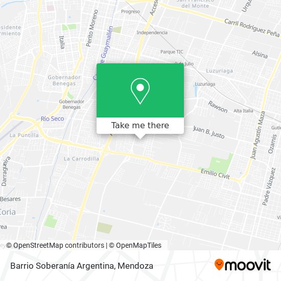 Mapa de Barrio Soberanía Argentina