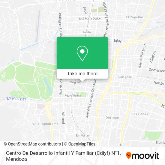 Mapa de Centro De Desarrollo Infantil Y Familiar (Cdiyf) N°1