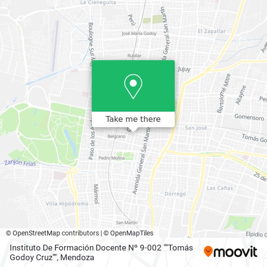 Instituto De Formación Docente Nº 9-002 ""Tomás Godoy Cruz"" map