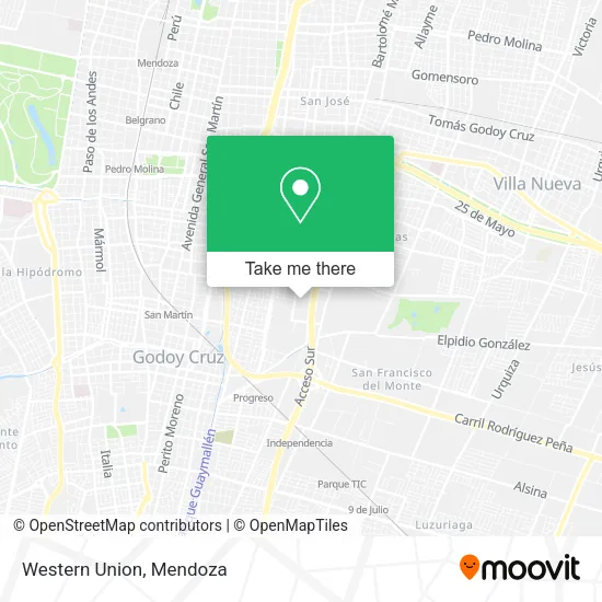 Western Union map