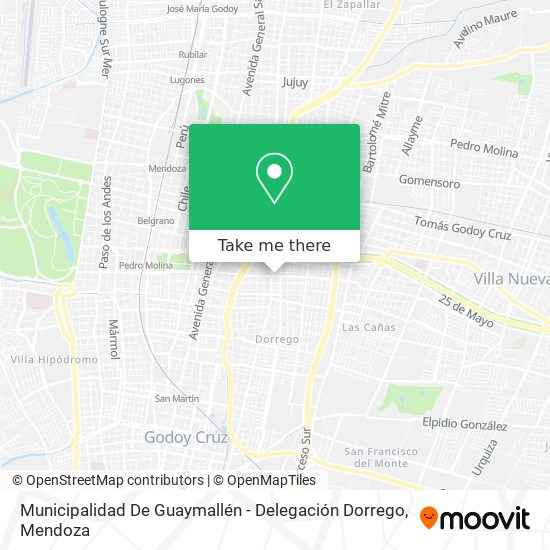 Municipalidad De Guaymallén - Delegación Dorrego map