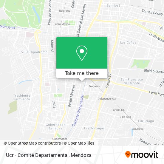 Ucr - Comité Departamental map