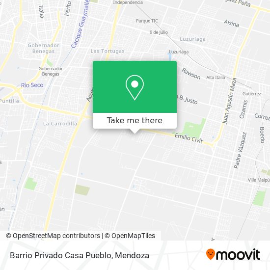 Barrio Privado Casa Pueblo map