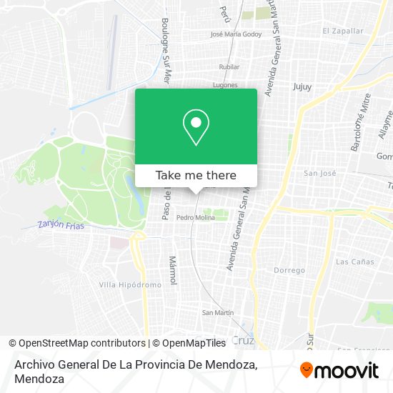 Archivo General De La Provincia De Mendoza map