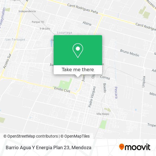 Mapa de Barrio Agua Y Energia Plan 23