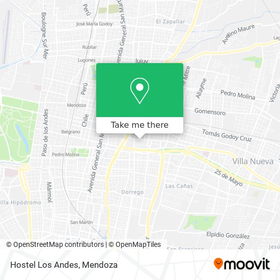 Hostel Los Andes map