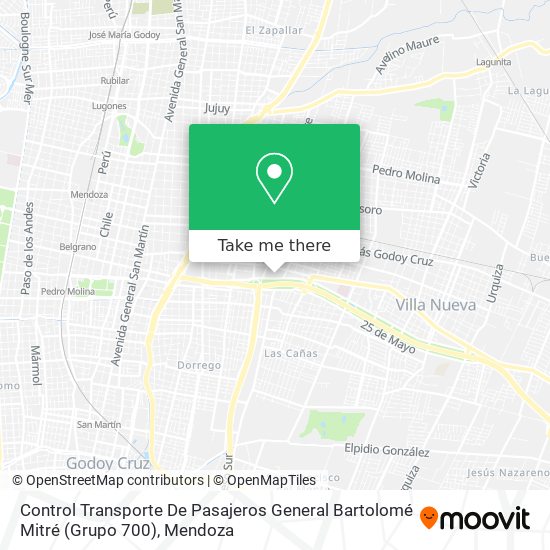 Mapa de Control Transporte De Pasajeros General Bartolomé Mitré (Grupo 700)