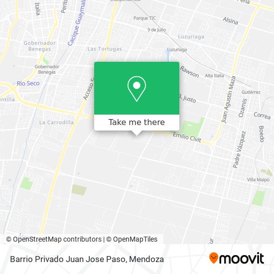 Barrio Privado Juan Jose Paso map