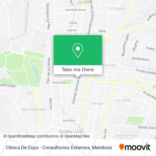 Mapa de Clínica De Cuyo - Consultorios Externos