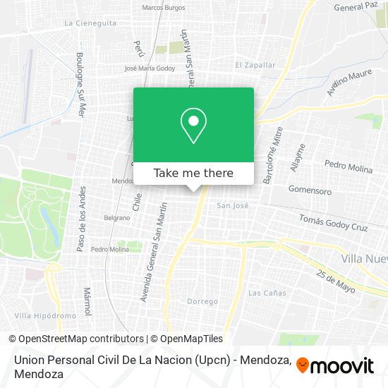 Union Personal Civil De La Nacion (Upcn) - Mendoza map