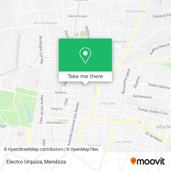 Mapa de Electro Urquiza
