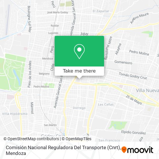 Mapa de Comisión Nacional Reguladora Del Transporte (Cnrt)