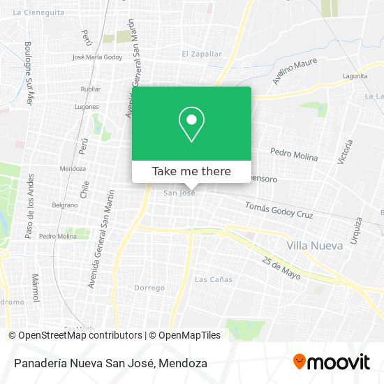 Panadería Nueva San José map