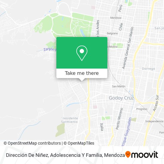Mapa de Dirección De Niñez, Adolescencia Y Familia