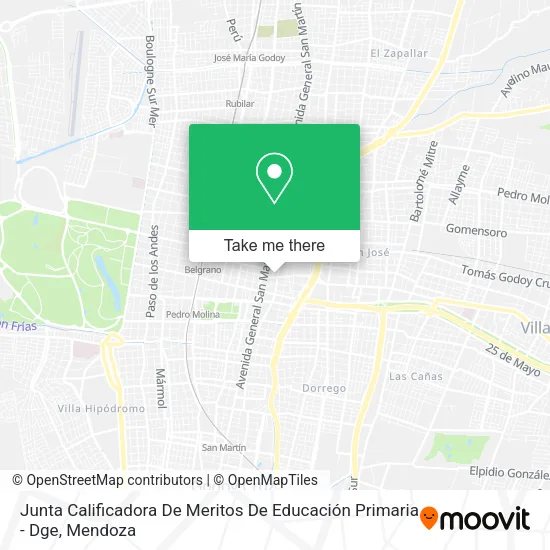 Mapa de Junta Calificadora De Meritos De Educación Primaria - Dge
