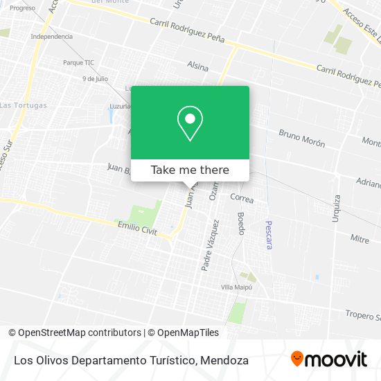 Los Olivos Departamento Turístico map
