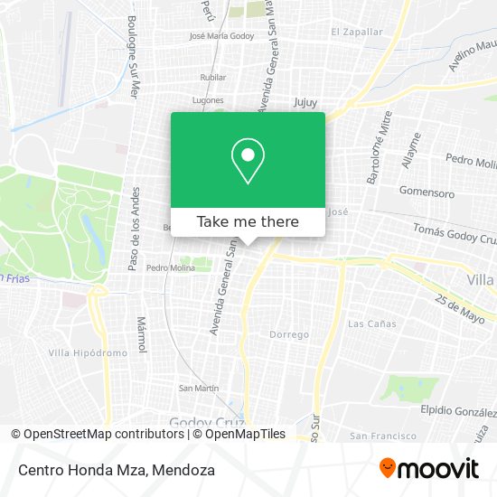 Mapa de Centro Honda Mza