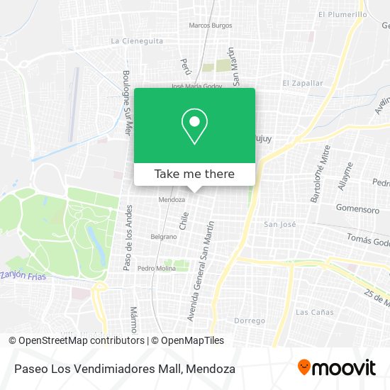 Paseo Los Vendimiadores Mall map