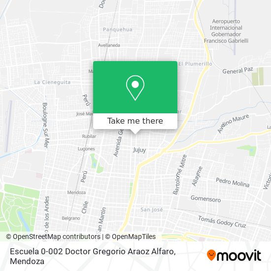 Mapa de Escuela 0-002 Doctor Gregorio Araoz Alfaro