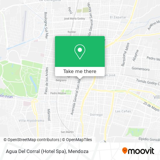 Mapa de Agua Del Corral (Hotel Spa)