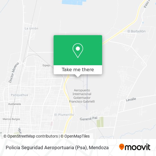 Policía Seguridad Aeroportuaria (Psa) map