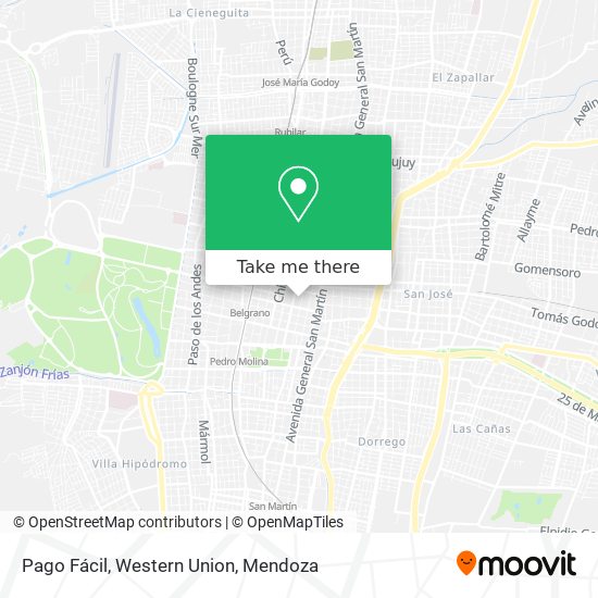 Pago Fácil, Western Union map
