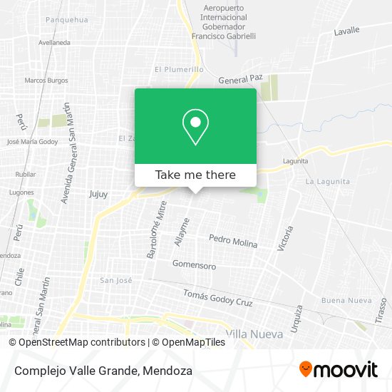 Mapa de Complejo Valle Grande