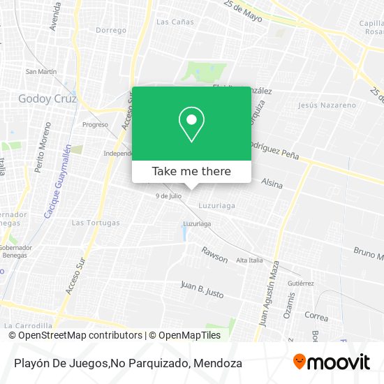 Mapa de Playón De Juegos,No Parquizado