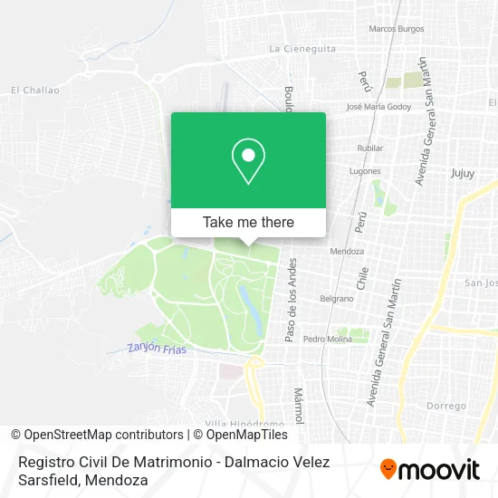 Registro Civil De Matrimonio - Dalmacio Velez Sarsfield map