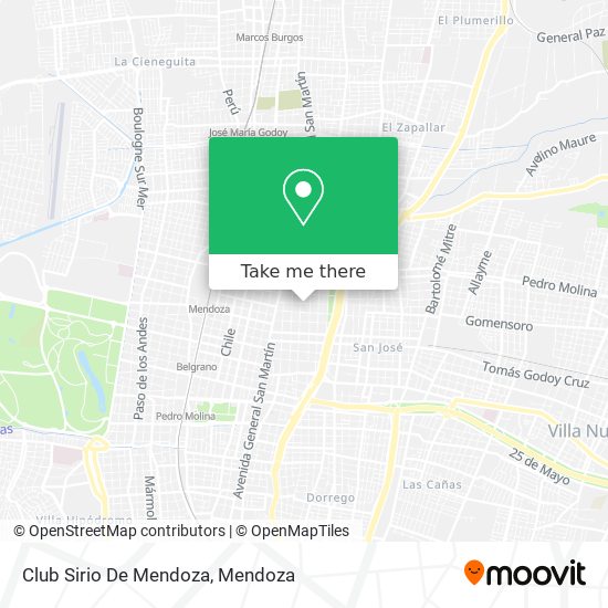 Club Sirio De Mendoza map