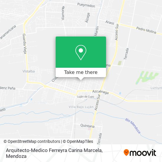 Mapa de Arquitecto-Medico Ferreyra Carina Marcela
