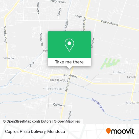 Capres Pizza Delivery map