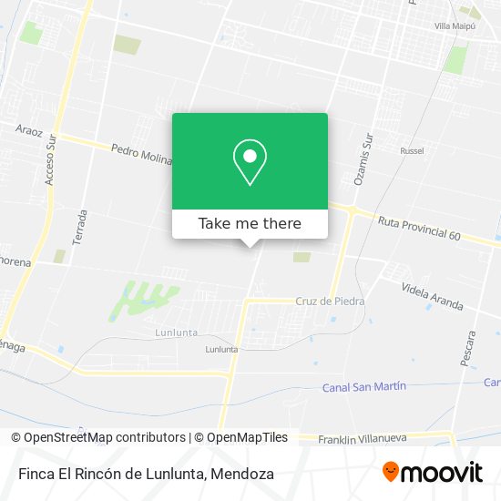 Mapa de Finca El Rincón de Lunlunta