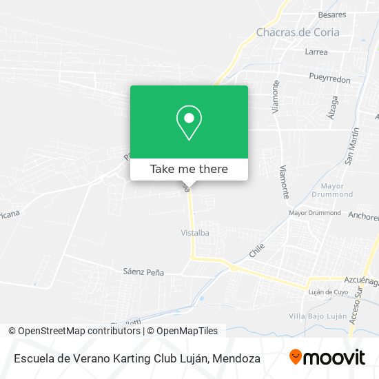 Mapa de Escuela de Verano Karting Club Luján