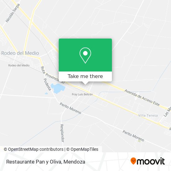 Restaurante Pan y Oliva map