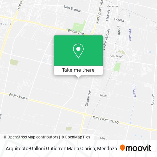 Mapa de Arquitecto-Galloni Gutierrez Maria Clarisa