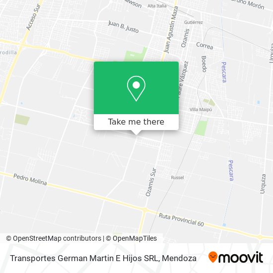 Mapa de Transportes German Martin E Hijos SRL