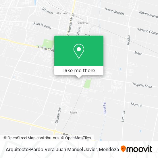 Mapa de Arquitecto-Pardo Vera Juan Manuel Javier