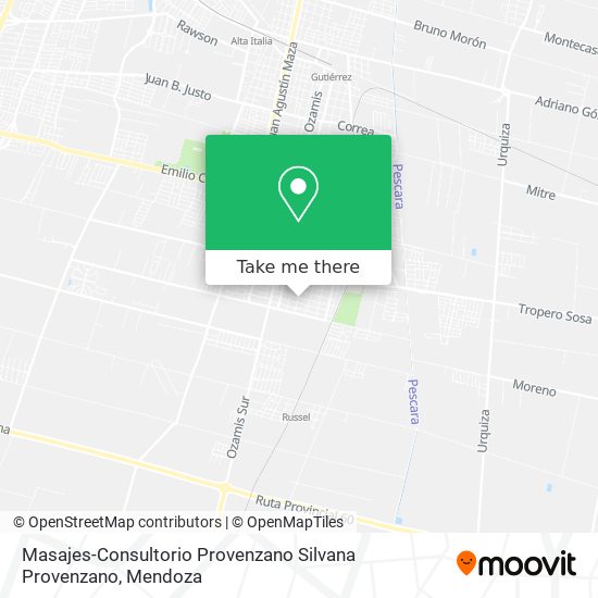 Mapa de Masajes-Consultorio Provenzano Silvana Provenzano