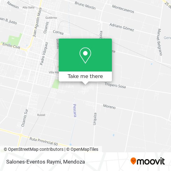 Salones-Eventos Raymi map