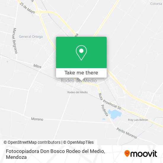 Mapa de Fotocopiadora Don Bosco Rodeo del Medio