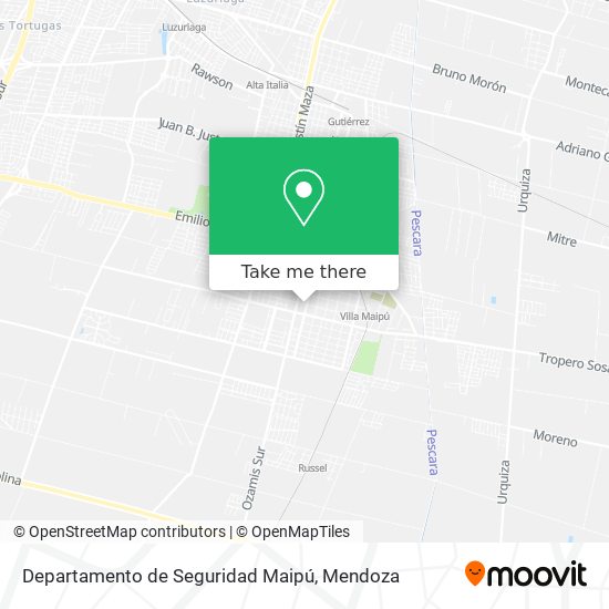 Mapa de Departamento de Seguridad Maipú