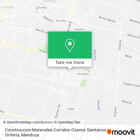 Mapa de Construccion-Materiales-Corralon Ozamis Sanitarios Griferia