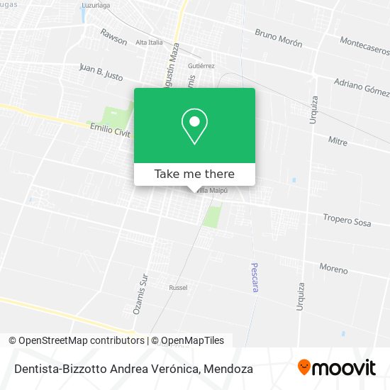Mapa de Dentista-Bizzotto Andrea Verónica